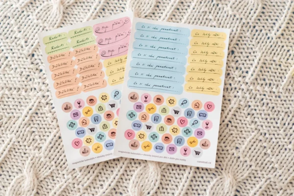 Samolepky barevné - K tisku