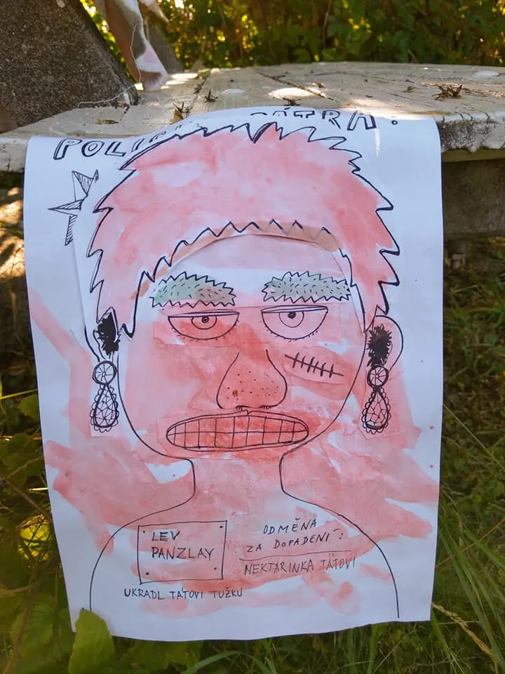 Barevný obrázek hledané postavy se šperky a výrazným výrazem z hry Caromat Zločinci inspirace.